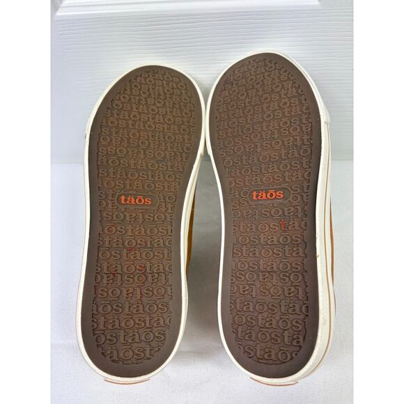 Taos Z-Soul Comfort Shoes Women's 7 Brown Canvas Lace Up Zip Low Top Sneakers - Picture 7 of 9